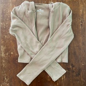 Hollister Cropped Zip-up Sweater NWOT